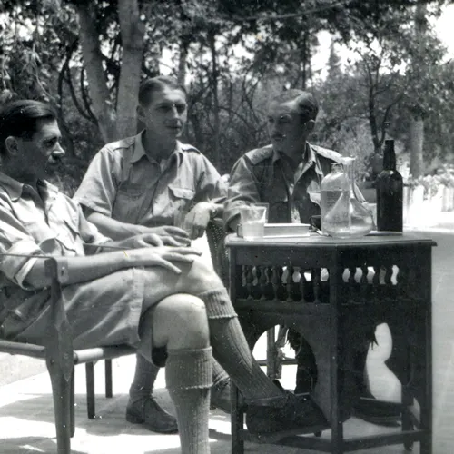 Douglas Brass and his conducting officers, Tripoli 1943